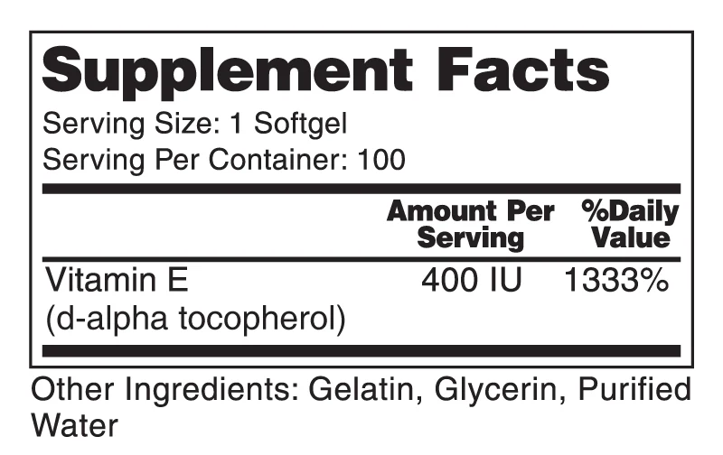 Vitamin E 180 DL-alpha - 100 софт гель